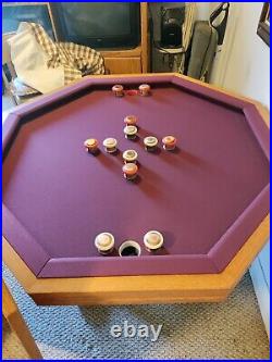 Bumper pool, card, and flat surface combo table