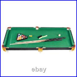 CLARFEY Folding Pool Table Billiards Ball Game Indoor Party Cue Chalk Kids Gift