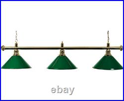 Canopy Lighting Pool Table Canopy Brass Bar With 3 Green Shades