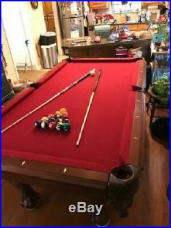 Classic Billiards Pool Table 87 inch Family Home Indoor Table Games Burgundy