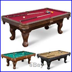 Classic Billiards Pool Table 87 inch Family Home Indoor Table Games Burgundy