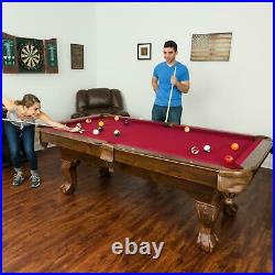Classic Sports Brighton 87 Billiard Pool Table Indoor Game in Burgundy NEW