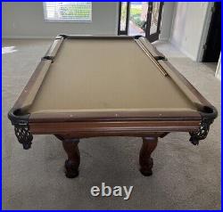 Claw Foot Mahogany Pool Table And 2 Cue Sticks. 8 Ft Leisure Bay-Make An Offer