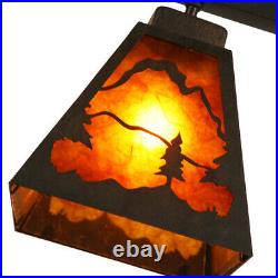 Cubby House Amber Mica 3-Light Dining Island / Pool Table Ceiling Pendant Light