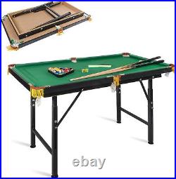 DC DiClasse 4 FT Folding Pool Table Adjustable Height Kids Mini Party Cue Gift