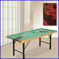 Folding Billiard Game Pool table for Adults with Cue Balls Rack mesa de billar