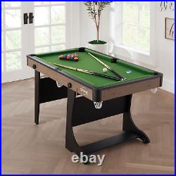 Folding Pool Table Accessories Green Cloth Recreation Game Room Billiards 60 In