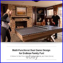 Freetime Fun Rockford 7' 3 in 1 Multi Game Pool Dining Table and Table Tennis