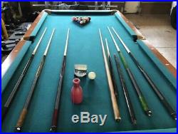 Full Pool Table Set Billiard Table With 6 Cue Sticks And Balls