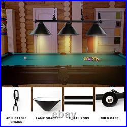 GSE Pool Table Light Billiards Table Light for 7ft/8ft Pool Tables Hanging Bi