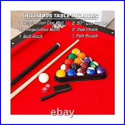 GoSports 6, 7, or 8 ft Billiards Table Portable Pool Table Includes Full