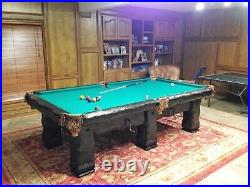 Hand-Crafted RUSTIC LOG Pool Table'GRIZZLY' for Log Home, Cabin or Ranch