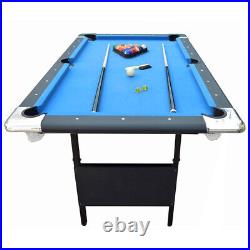 Hathaway Fairmont Portable, Folding 6 ft. Pool Table, Blue Felt, 43.25 in. Width