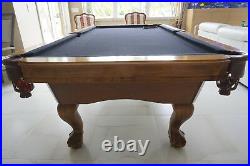 Honey Maple Pool Table in good condition with black Italian Slate