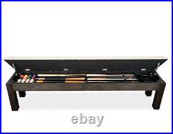Kariba Pool Table 8' with Dining Top Conversion & 2 Matching Benches FREE Ship
