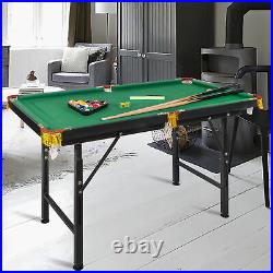 Kariyer 47 Folding Billiard Table Pool Game Kids Sport Home with Cues Chalk Balls