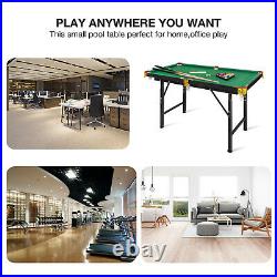 Kariyer 47 Folding Billiard Table Pool Game Kids Sport Home with Cues Chalk Balls