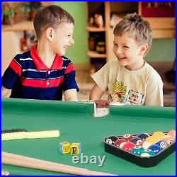 Koreyosh 47'' Folding Adjustable Height Billiard Table Pool Game Kids with Balls