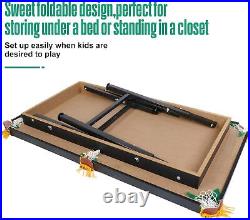 Koreyosh 47'' Folding Adjustable Height Billiard Table Pool Game Kids with Balls