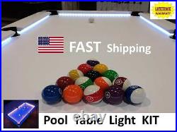 LED Pool & Billiard Table Lighting KIT light your 8 ball rack and accessories