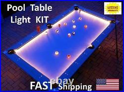 LED Pool & Billiard Table Lighting KIT -light your pool cue stick rack accessory