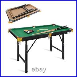 LUCKYERMORE 47 Pool Table Folding Billiard Game Portable Cue Balls Kids Party