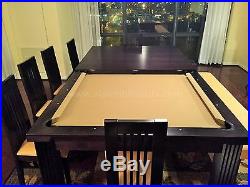 LUXURY CONVERTIBLE DINING POOL TABLE Billiard Desk Fusion TOLEDO Vision 7' size