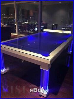LUXURY CONVERTIBLE DINING POOL TABLE Billiard Dining Desk Fusion MONACO 7' 7 ft