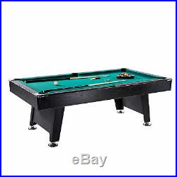 Lancaster 90 Inch Game Room Billiards Felt Pool Table with Balls and Cue, Green