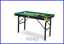 Leo 4-Foot Folding Pool Table Portable & Beginner Friendly Green