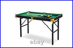 Leo 4-Foot Folding Pool Table Portable & Beginner Friendly Green