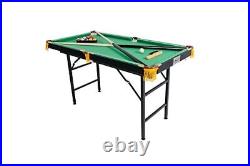 Leo 4-Foot Folding Pool Table Portable & Beginner Friendly Green