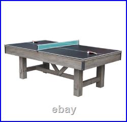 Logan 7-ft 3-in-1 Combo Pool Table with Benches and Ping Pong