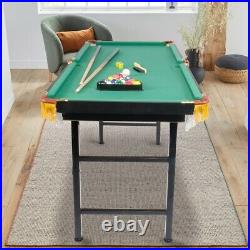Lonabr 55 Folding Pool Table Home Gym Billiard Game Desk Balls Cues Brush Chalk