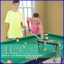 Luckyermore 55 Portable Pool Table Folding Kids Billiard Desk Game Accessories