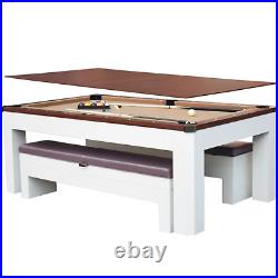 Luxury Billiards Table Pool Table Convertable Dinner Table 7 ft a