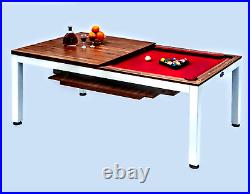 Luxury Pool Table Dinning Billiards Table Convertable Office Table 7 ft
