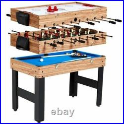 MD Sports 48 3-In-1 Combo Game Table, Pool, Hockey, Foosball With Accessories