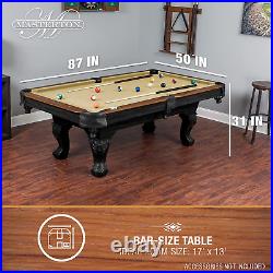 Masterton Billiard Bar-Size Pool Table 87 Inch or Cover Perfect for Family Gam