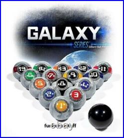 McDermott Galaxy Lunar Rocks Regulation Pool Table Billiard Balls Complete Set