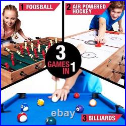 Mini Pool Table Air Hockey Table For Kids Foosball 48 Inch Teen Games Table