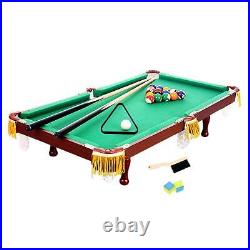 Mini Tabletop Pool Table Set Parent Child Games Playroom Desk Billiards Game