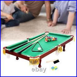 Mini Tabletop Pool Table Set Parent Child Games Playroom Desk Billiards Game