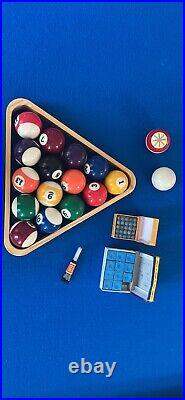 Modern Luxury Professional Pool Table, Imported from Asia White with Blue felt