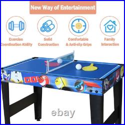 Multi-Game Table Game 4 in 1 Pool Table for Kids Hockey, Soccer, Football, Tennis