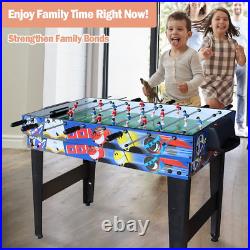 Multi-Game Table Game 4 in 1 Pool Table for Kids Hockey, Soccer, Football, Tennis