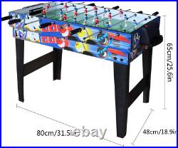 Multi-Game Table Game 4 in 1 Pool Table for Kids Hockey, Soccer, Football, Tennis