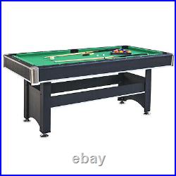 NEW 6-ft Pool Table with Table Tennis Top Black with Green Felt high-quality
