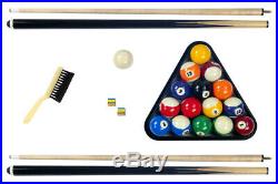 NEW 8' FOOT DELUXE HIGH QUALITY POOL TABLE with BLUE FELT TOP with Cue & Balls