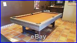 NEW 8ft Rustic Weathered Grey Pool Table with DINING TOP, FREE DELIVERY & INSTALL